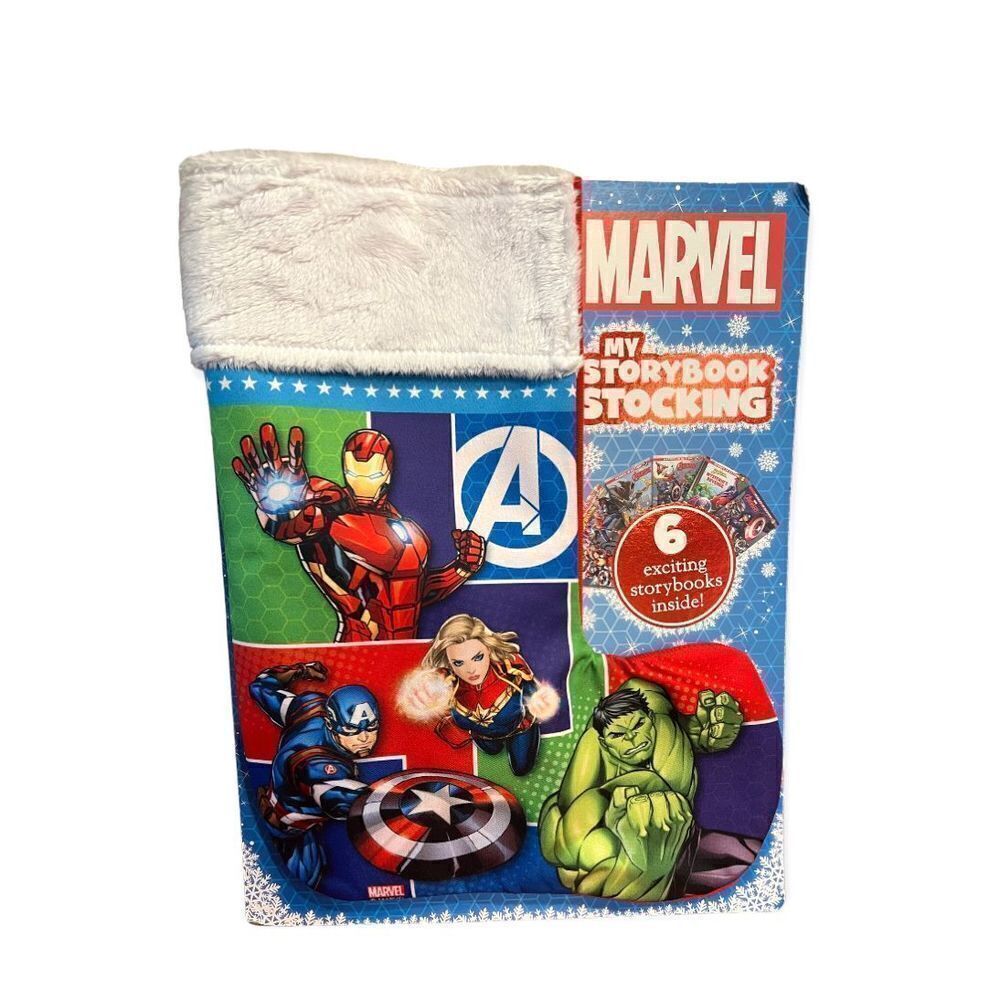 New My Marvel Avengers Storybook Stocking w 6 Books